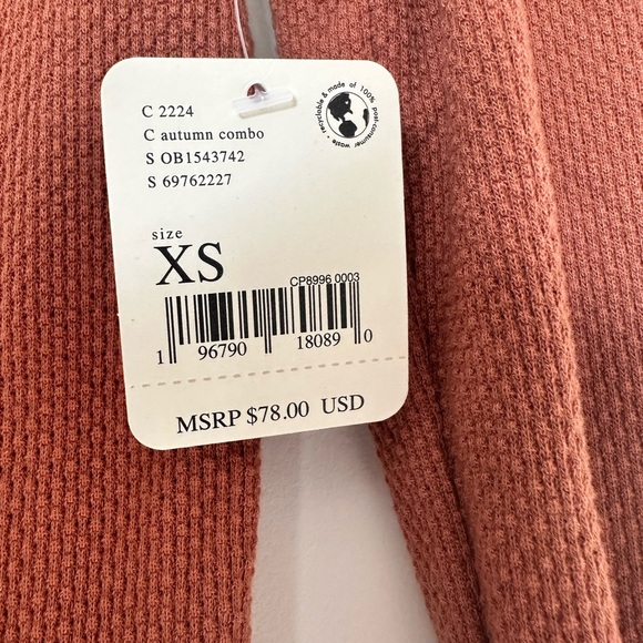 NWT! FREE PEOPLE MICAH NOTCH NECK TOP - Picture 4 of 5